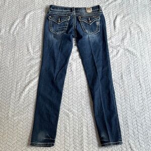 Miss Me Women’s Blue Skinny Jeans Distressed Style Size 29